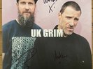 SLEAFORD MODS - UK GRIM - AUTOGRAPHED WITH DOODLE - HAND SIGNED GREY VINYL