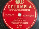 Hermanas Padilla Cocula Por Un Amor Columbia 6178 Latin 78 RPM HEAR