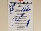 The Mamas And The Papas Autographed A4 Lyric Sheet