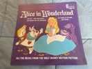 Alice In Wonderland Walt Disney Motion Picture LP Vinyl VG