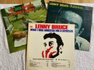 3 Lenny Bruce records LPs albums 1 promo Arrested American Sick Humor red vinyl