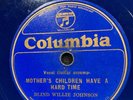 GOSPEL BLUES 78 RPM BLIND WILLIE JOHNSON (BLUE WAX)