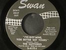 SAPPHIRES: i've got mine, you better get yours / i found out too late SWAN 7
