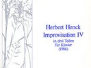HERBERT HENCK Improvisation IV for Piano WERGO SM-1067+ 2LP Gatefold 1986 Rec NM