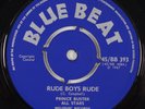 PRINCE BUSTER Rude Boys Rule / Johnny Dollar RARE M- UK 45 ska rocksteady HEAR