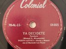 Dueto Azteca Agonia Ya Decidete Ranchera Colonial Latin 78 RPM HEAR