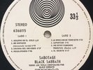 BLACK SABBATH Sabotage LP RARE Vertigo 1st press peeruvian