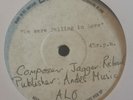 THE ROLLING STONES WE WERE FALLING IN LOVE ACETATE