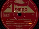 IN SANSSOUCI AM MÜHLENBERG GERMAN WW2 MARSCH RARE WWII 78rpm EX VERONIKA-MARIE