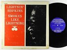Lightnin' Hopkins - Smokes Like Lightning LP - Prestige Bluesville Mono RVG