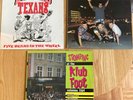 3 x psychobilly vinyl LPs; Klub Foot, Guana Batz, Long Tall Texans