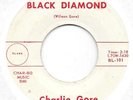 CHARLIE GORE Black Diamond on Blank VG+ rockabilly 45 HEAR