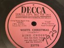 Decca PROMO 78 RPM Bing Crosby - White Christmas 23778 V+