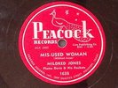 MILDRED JONES PLUMA DAVIS & HIS ROCKETS MR THRILL/MIS-USED WOMAN 78 RPM 174-42
