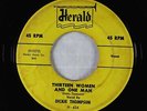 R&B Popcorn 45 - Dickie Thompson - Thirteen Women And One Man - Herald