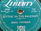 78 rpm Liberty 55056 Eddie Cochran, Sittin' in the Balcony, Lonely Dark Street V