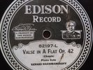 78 rpm Edison 82197, Sergei Rachmaninoff, piano, Chopin, Mozart, paper label E