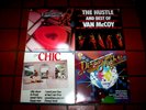 70s SOUL funk ( 4 ) vinyl LP lot: DISCO / CHIC / BEST OF THE TRAMMPS / VAN McCOY