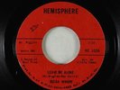 Northern Soul 45 - Oscar Wright - Leave Me Alone/Fell In Love - Hemisphere VG++
