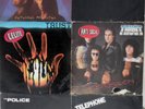 6 vinyles 33 tours 2 Police, 1 ACDC  Back in Black ATL50735, 1 Téléphone 2 TRUST