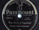 Black Gospel 78 NORFOLK JUBILEE QUARTET Way Down In Egyptland PARAMOUNT HEAR 861