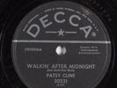 Country 78 PATSY CLINE Walkin' After Midnight DECCA 30221 HEAR 924
