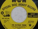 THE AVENGERS The Batman Theme / Backside Blues K13465 Promo 7