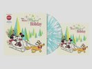 mickeys magical holiday light blue with white splatter vinyl & poster new FS
