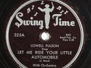 Blues 78 LOWELL FULSON Let Me Ride Your Little... SWING TIME 325 E- HEAR 1361