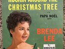 CHRISTMAS 45rpm PICTURE SLEEVE - BRENDA LEE - ROCKIN AROUND THE CHRISTMAS TREE