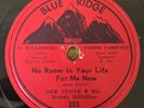 RARE BLUEGRASS - Dee Stone Pilot Mountain Rag / No Room Blue Ridge 203 - 78 EX+
