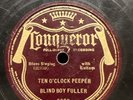 Blues-78 RPM-Blind Boy Fuller-Ten O' Clock Pepper/Looking For My Woman No. 2-V