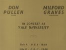GRAVES, Milford/DON PULLEN - In Concert At Yale University - Vinyl (LP + insert)