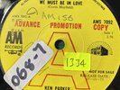 KEN PARKER SLIM SMITH ELLIS We Must Be In Love AM RECORDS AMS7092 1973 PROMO 7”