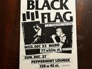 BLACK FLAG flyer -  LIVE Mudd Club / Peppermint Lounge 1981  INSANE