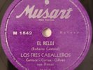 Trio Los Caballeros El Reloj La Barca Musart Latin 78 RPM E+ HEAR