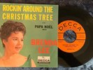 BRENDA LEE - ROCKIN AROUND THE CHRISTMAS TREE-Picture Sleeve RARE PROMO Ex/Vg