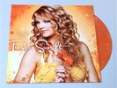 Taylor Swift BEAUTIFUL EYES Marbled ORANGE Rare Vinyl Mainly ORANGE Under Light