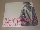 THE RETURN OF ART PEPPER Rare Score Jazz Vinyl 33 RPM Album LP Record VG+ LP678