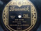 KING OLIVER Papa-De-Da-Da & Stop crying 78 TOURS RPM Brunswick 9029