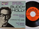 BUDDY HOLLY 45 EP Peggy Sue Got Married CORAL Original MINT- w/PIC Sleeve  Bd89