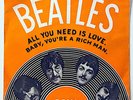 THE BEATLES - ALL YOU NEED IS LOVE - 1967 NORWAY VINYL 7 45 RPM SINGLE - VG+/VG+