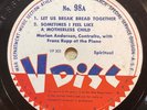 Marian Anderson – 78 rpm V-Disc 98: 1. Let Us Break Bread, 2. Sometimes I Feel