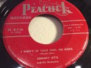 JOHNNY OTIS-PEACOCK 1636-SHAKE IT/I WONT BE YOUR FOOL NO MORE-BLUES R&B 45 1954