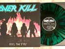 OVERKILL - FEEL THE FIRE LP GREEN/BLACK SPLATTER VINYL THRASH SPEED DEATH METAL