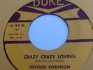 FENTON ROBINSON CRAZY CRAZY LOVING/MISSISSIPPI STEAMBOAT. Duke 191 Chicago