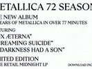 METALLICA - 72 SEASONS 2X MIDNIGHT VINYL LP (NEW)