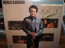 MERLE HAGGARD Autographed Signed LP Record Okie From Muskogee Live Capitol