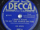 Pop 78 INK SPOTS I Don't Want To Set The World... DECCA 3987 fallout 3 HEAR 2403