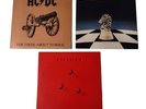 80s Hard Rock and Heavy Metal Triple Shot  AC/DC, RUSH, and ZEBRA Vintage LPs